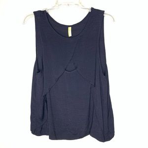 FREE PEOPLE Look Through Sleeveless Top Black Med